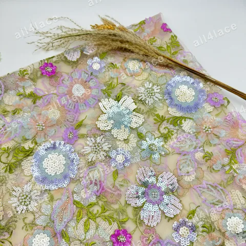 Large Floral Sequin Bead