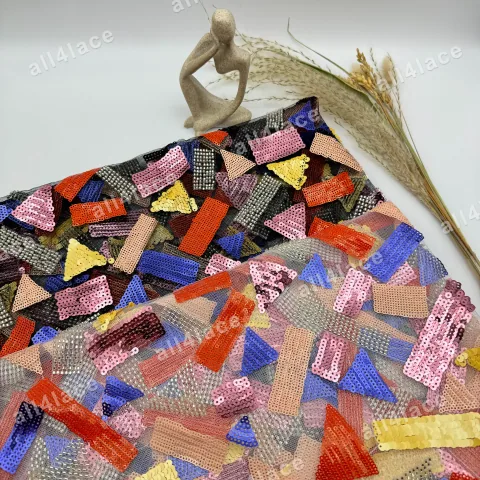 Mixed Pattern Sequin Embroidery