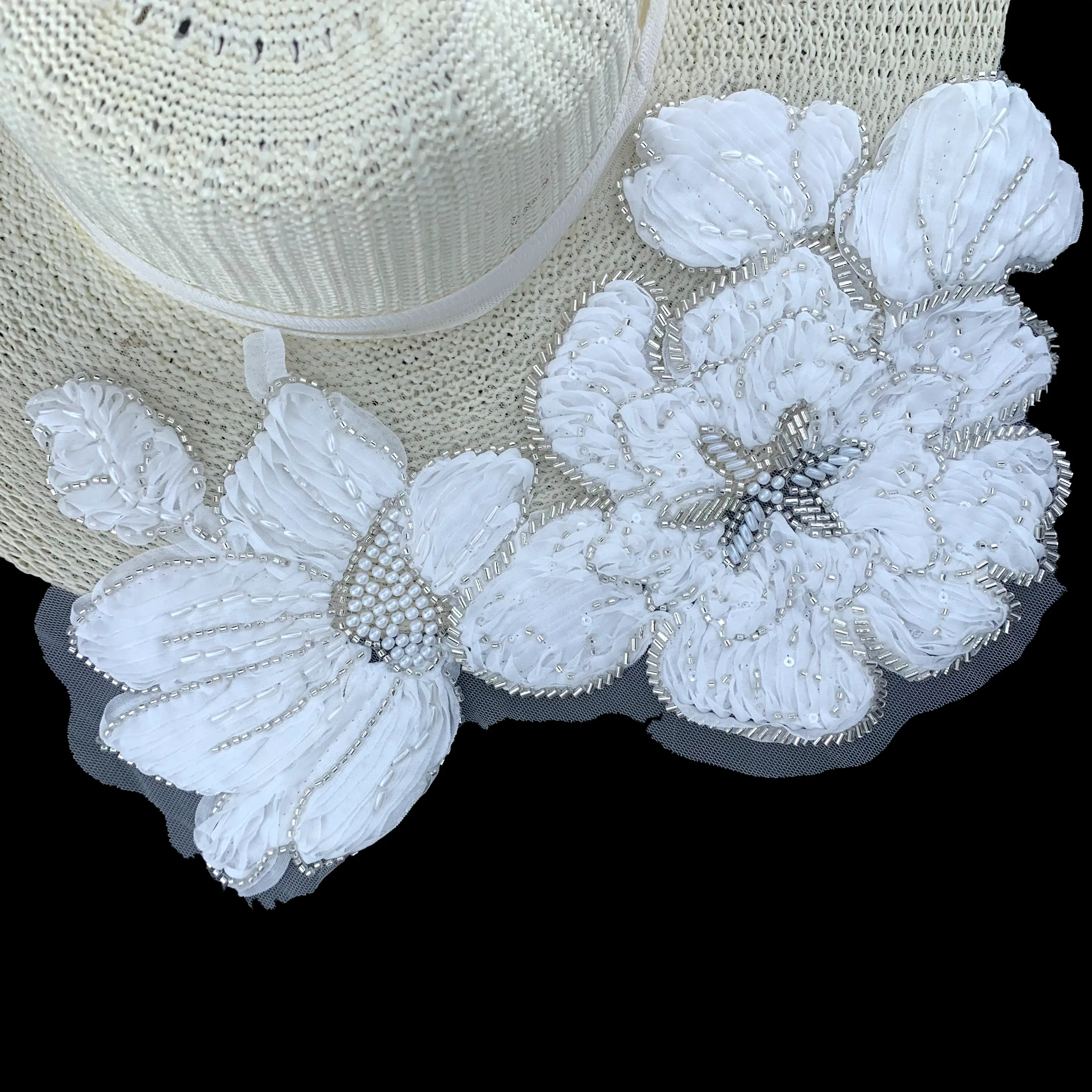 3D Bead Double Flower
