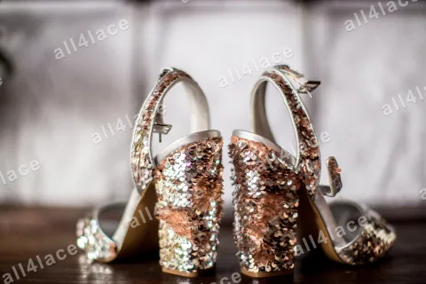 Sequin Fabric — Heel Application