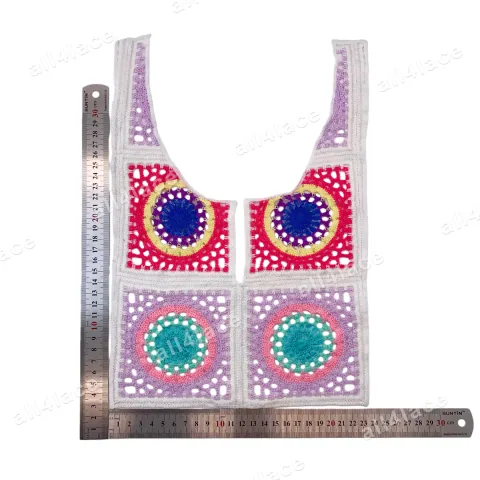 Flat Embroidery Neckline Trim 7