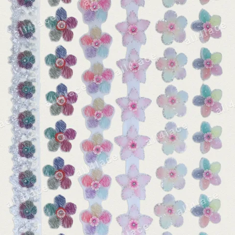 Small Pastel Flower Trim Series