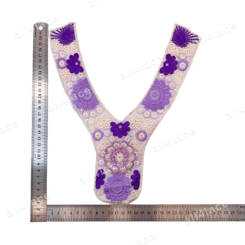 Flat Embroidery Neckline Trim 2