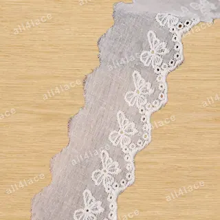 Beige Butterfly Eyelet Border