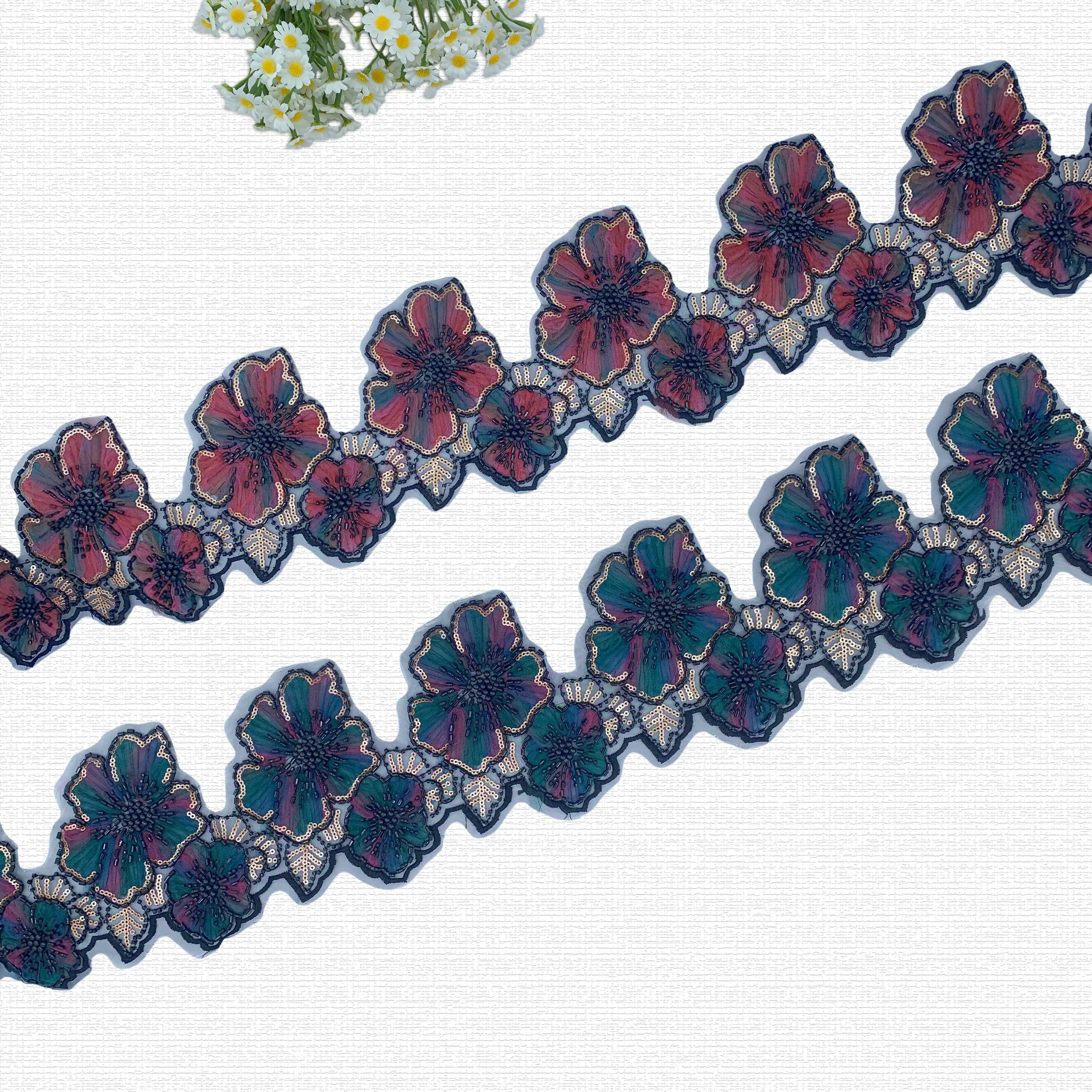 Big Flower Colorful Trim
