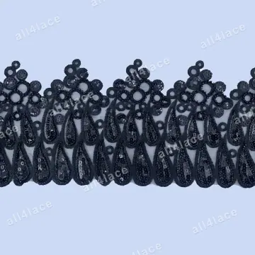 Black Crown Loop Embellished Trim