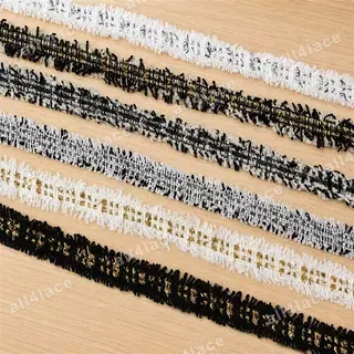 Black and gold patterned stripes decorative trim