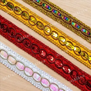 Bright multicolour ring accents decorative trim