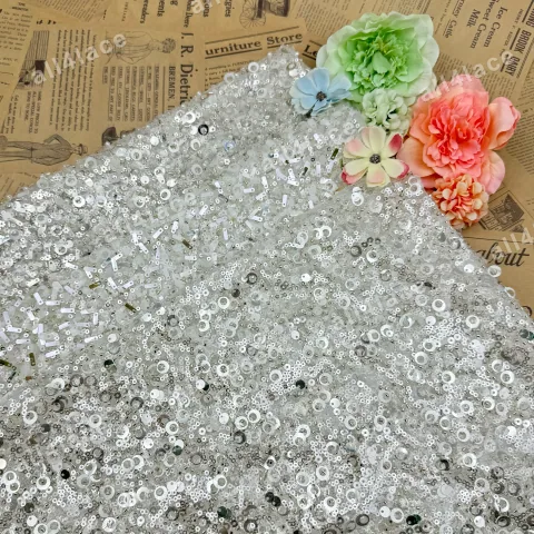 Sequin Tube Bead Strip Crystal