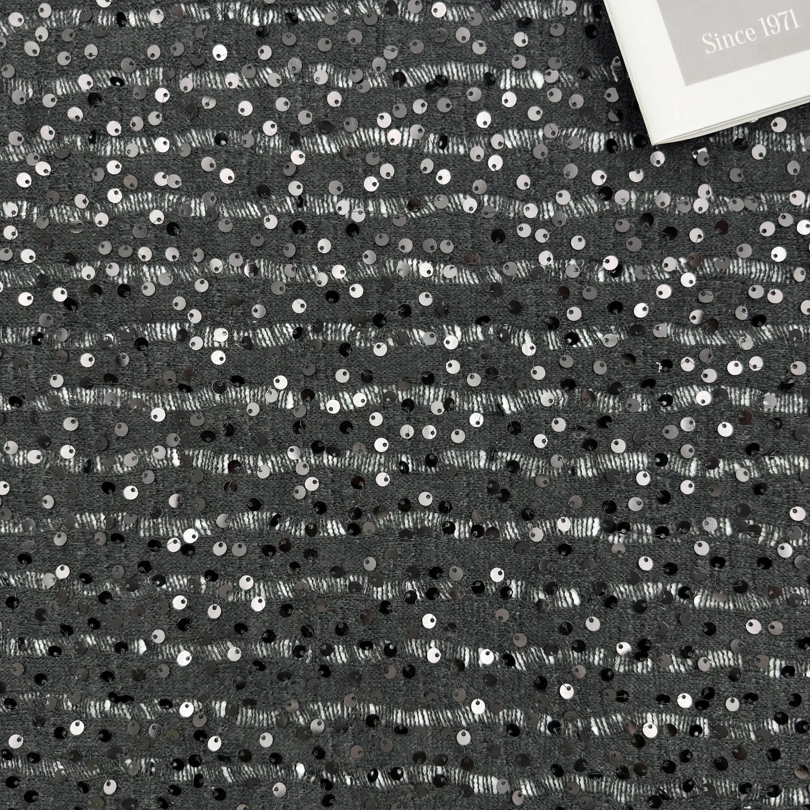 Fine Disc Sequin Textured Fabric