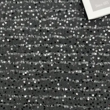 Fine Disc Sequin Textured Fabric — Overall sample and pattern view