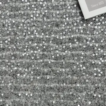 Fine Disc Sequin Textured Fabric — Photographed colour sample; ask which shades are currently available