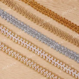 Gold and silver chevrons decorative trim