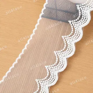 Ivory Double Arc Tulle Edging
