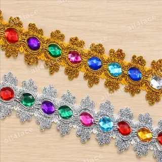 Jewel tones oval accents decorative trim