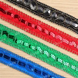 Jewel tones sequin lines decorative trim