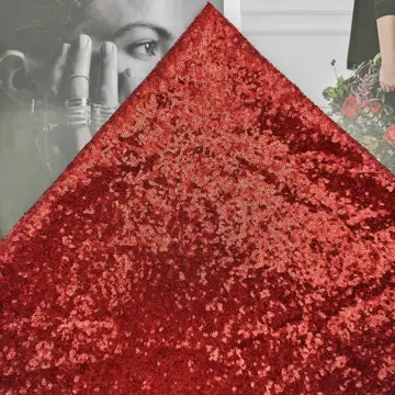 Jewel-Tone Dense Sequin Fabric — Photographed colour sample; ask which shades are currently available