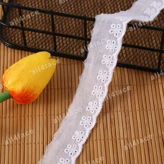 Lavender small flowers lace trim