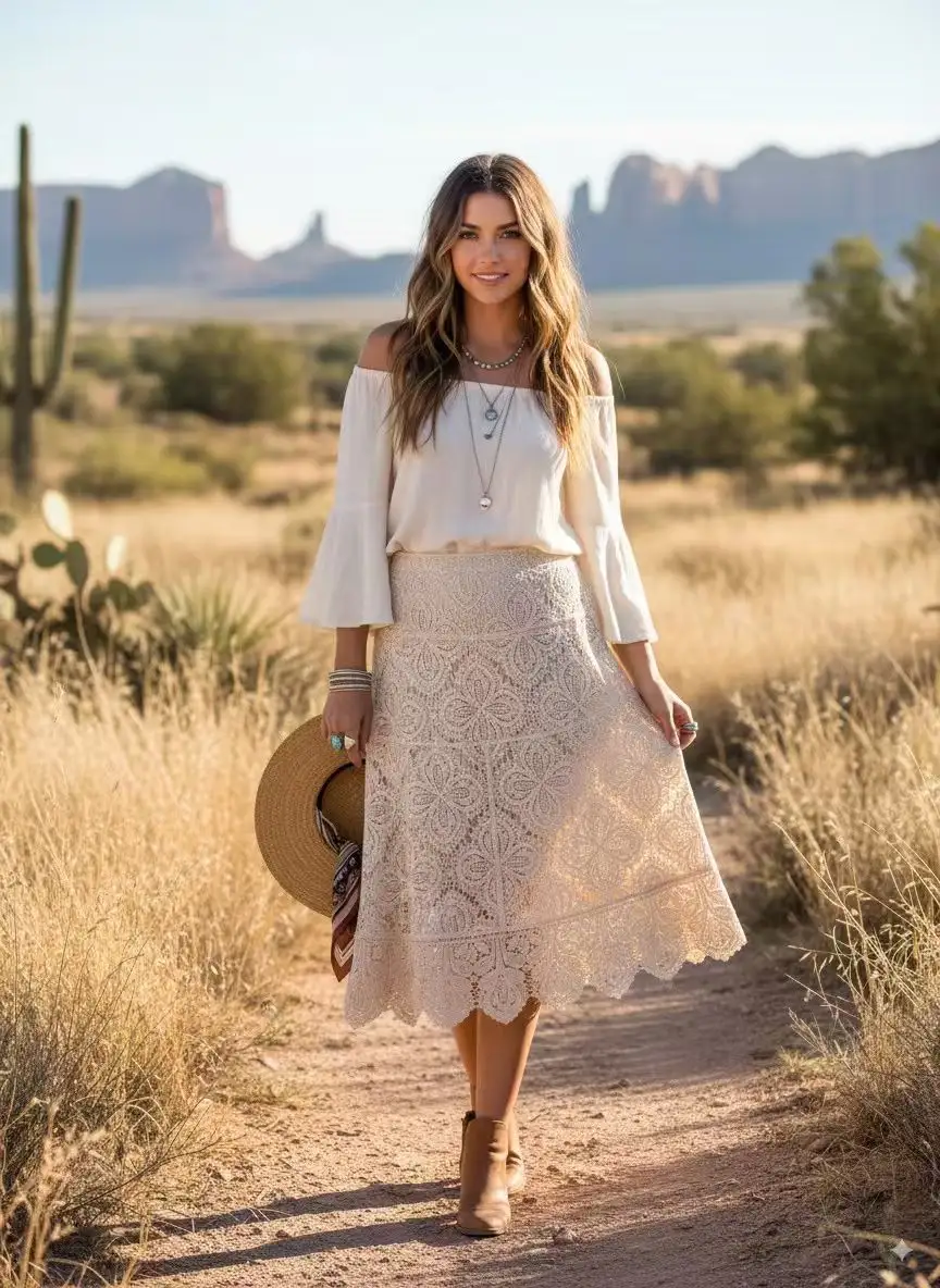 Water-Soluble Cotton Embroidered Dress