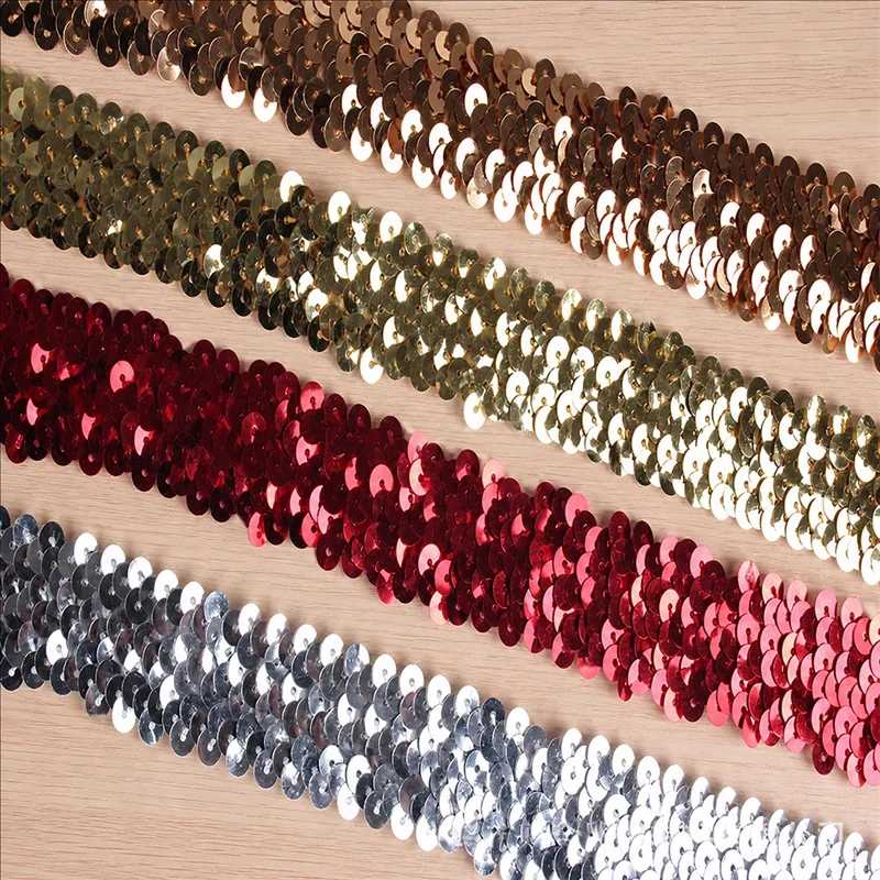 Multicolour dense sequins decorative trim — Photographed decorative trim sample; verify colour and construction with a physical sample