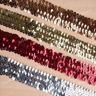 Multicolour dense sequins decorative trim
