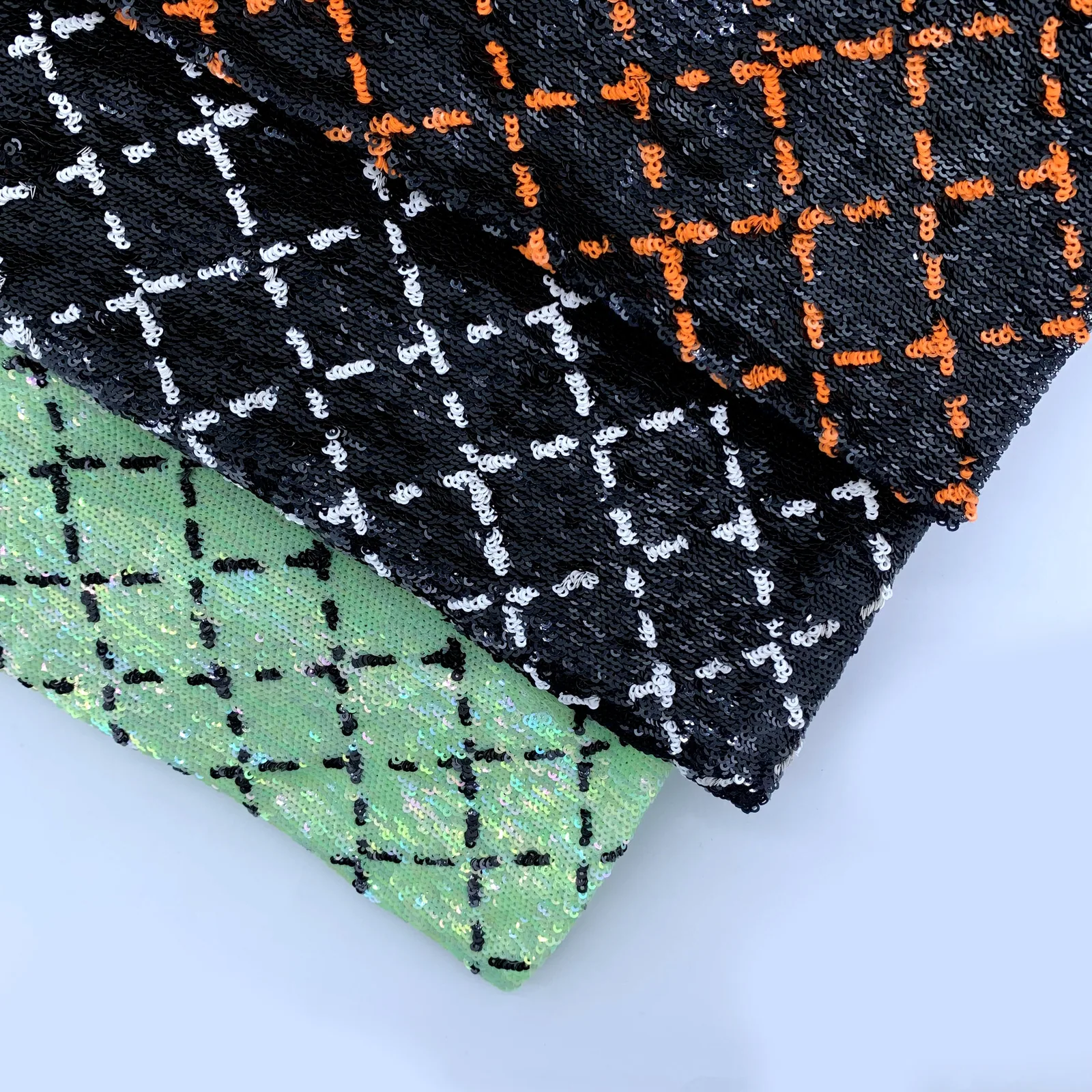 Multicolour Grid Textured Fabric Samples