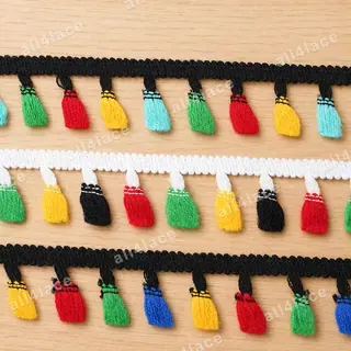 Multicolour Mini Tassel Braid Border