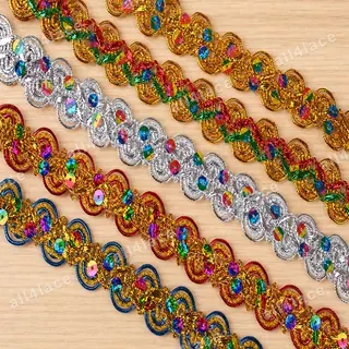 Multicolour oval accents decorative trim