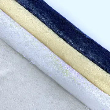 Muestras de tul con lentejuelas multicolor — Primer plano de la superficie fotografiada