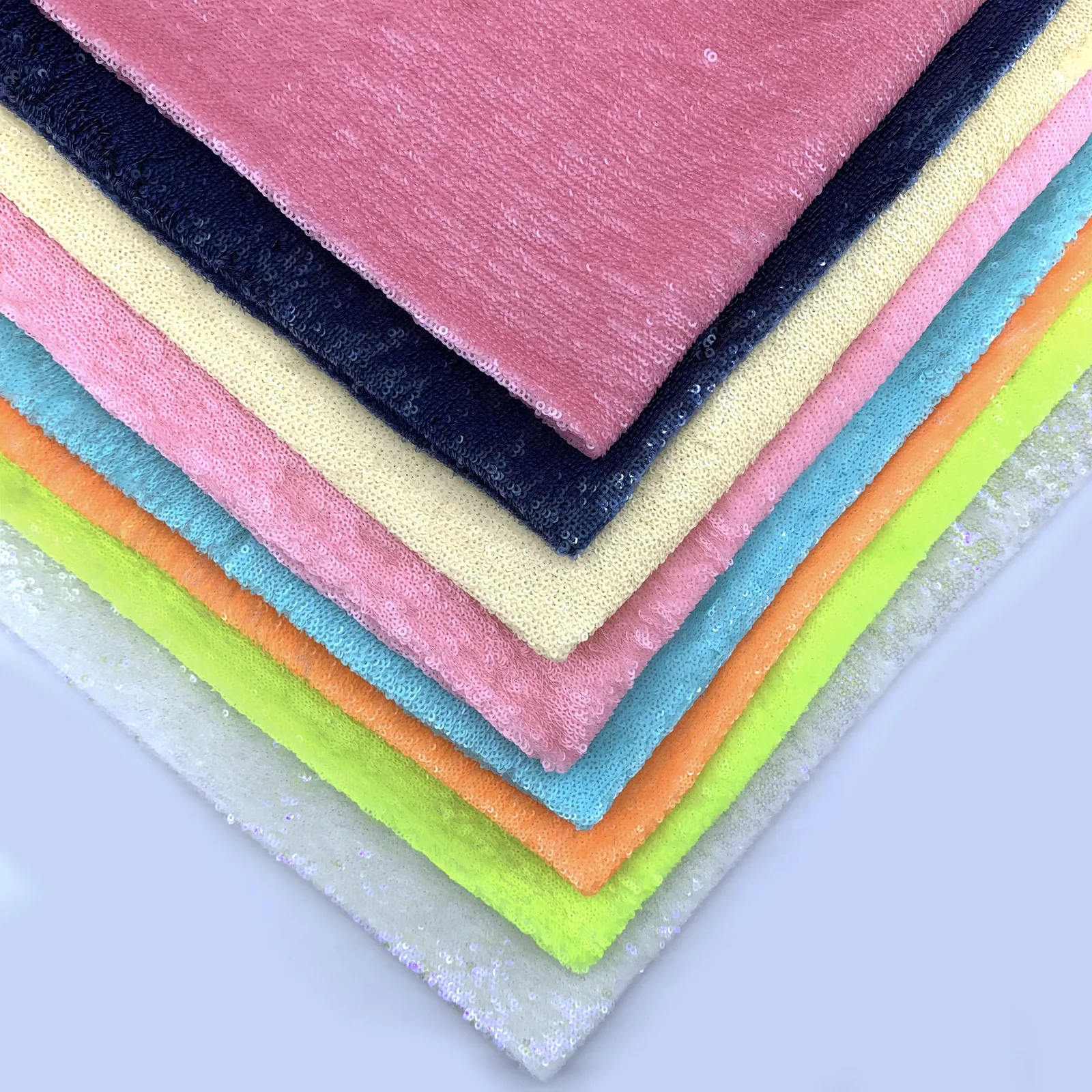 Multicolour Sequin Mesh Fabric Samples