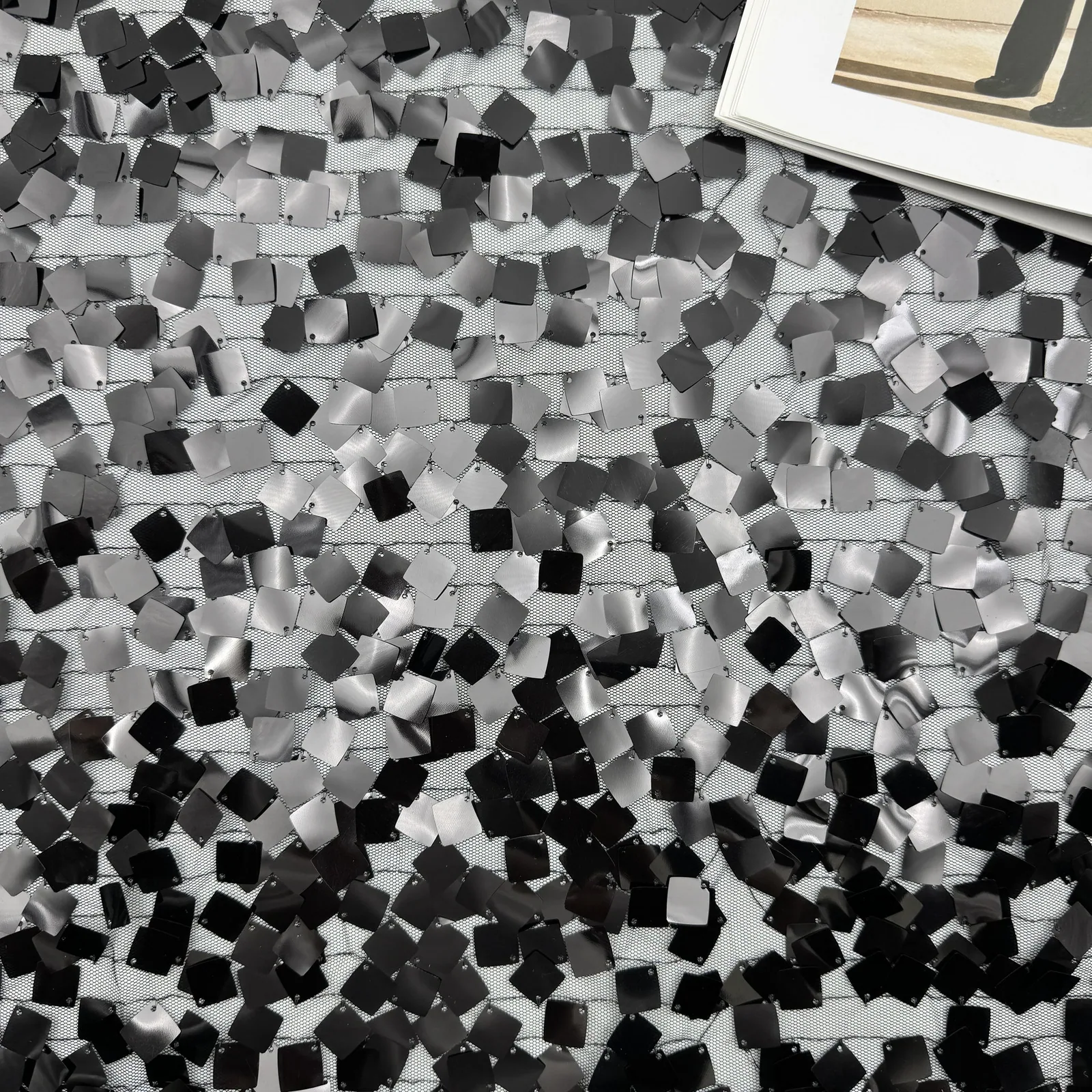Multicolour Square Sequin Fabric Samples