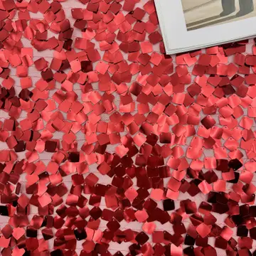 Multicolour Square Sequin Fabric Samples — Photographed colour sample; ask which shades are currently available