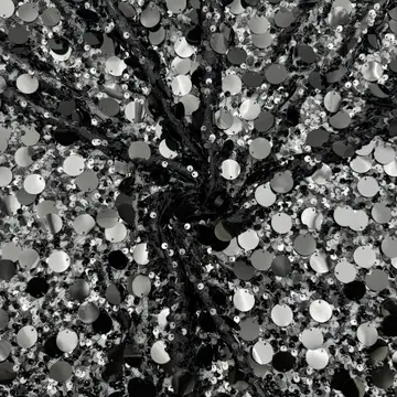Oversized Disc Mixed Sequin Fabric — Overall sample and pattern view