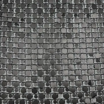 Oversized Round Disc Mesh Fabric Samples — Overall sample and pattern view