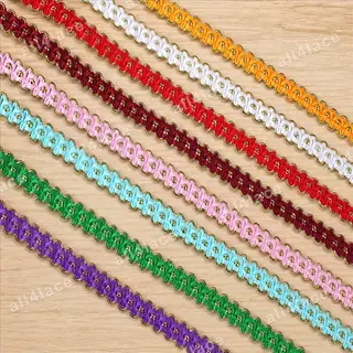 Soft pastel narrow braid decorative trim