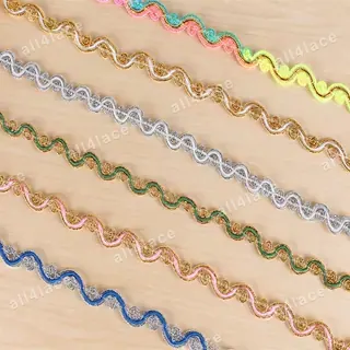 Pastel and Silver Small Wave Braid