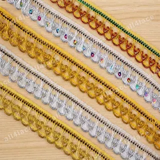 Rainbow tones sequin stripes decorative ribbon