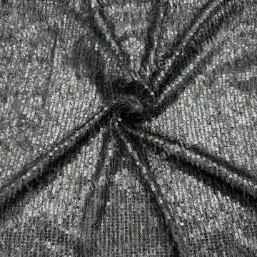 Ribbed Textured Sequin Fabric