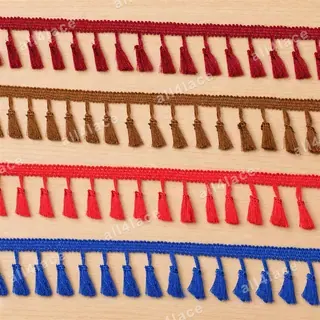 Solid Colour Short Tassel Fringe Trim