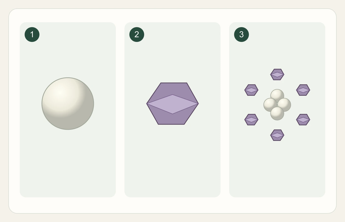 Original schematic of a pearl-effect rounded element, another decorative bead and a mixed layout